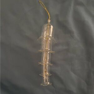 Elegant Glass 5 tier ornament with Gold Accents- perfect for holiday Christmas